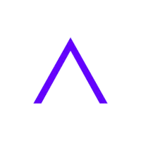 Purple upward arrow with striped background