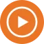 Orange play button icon